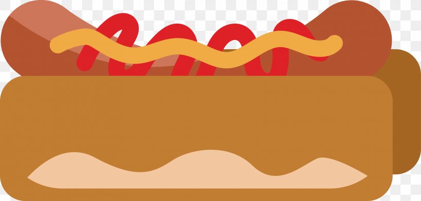 Hot Dog Bun Hamburger Fast Food KFC, PNG, 3438x1645px, Hot Dog, Caricature, Cartoon, Drawing, Fast Food Download Free