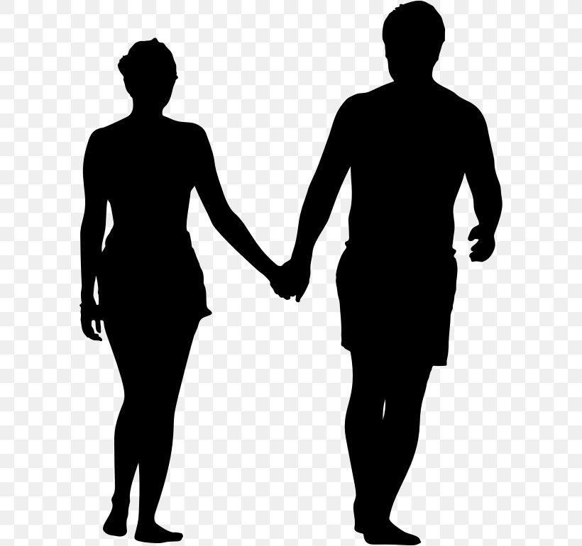 Silhouette Stock Photography Clip Art, PNG, 596x770px, Silhouette, Arm, Black, Black And White, Couple Download Free