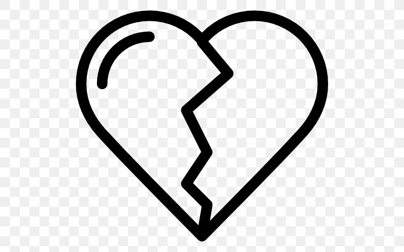 Broken Heart Love Romance Clip Art, PNG, 512x512px, Broken Heart, Area, Black And White, Breakup, Drawing Download Free