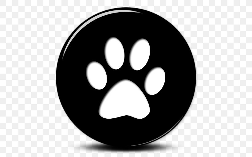 Dog Paw Footprint, PNG, 512x512px, Dog, Animal, Animal Track, Black And White, Footprint Download Free