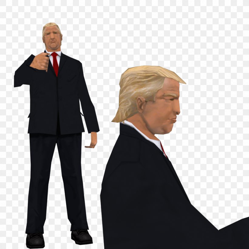 Donald Trump Grand Theft Auto: San Andreas Grand Theft Auto: Vice City Stories San Andreas Multiplayer, PNG, 1000x1000px, Donald Trump, Business, Businessperson, Formal Wear, Gentleman Download Free