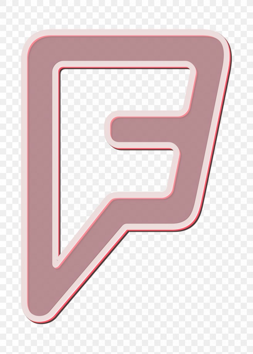 Foursquare Icon Line Icon Social Icon, PNG, 868x1214px, Foursquare Icon, Line Icon, Logo, Material Property, Pink Download Free