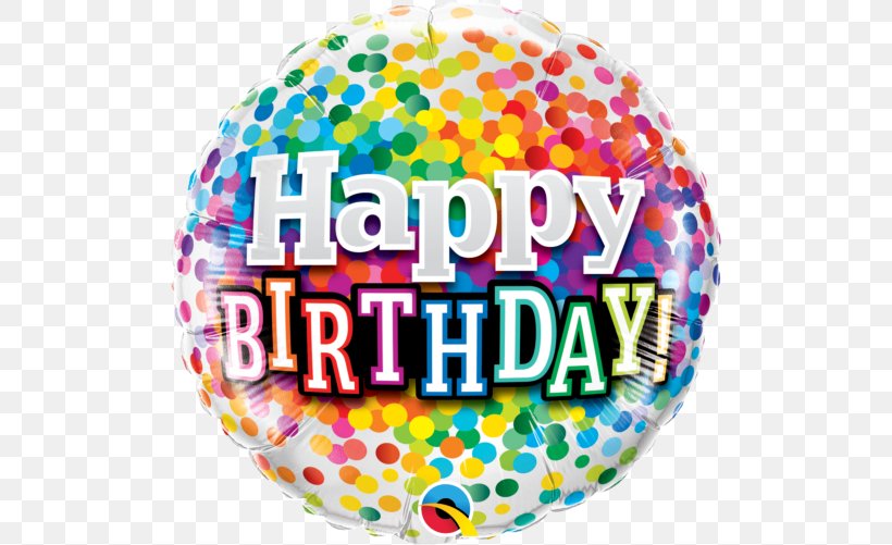 Mylar Balloon Happy Birthday Party, PNG, 506x501px, Balloon, Anniversary, Birthday, Christmas, Confetti Download Free