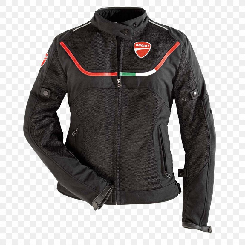 Leather Jacket Ducati Motorcycle, PNG, 1000x1000px, Jacket, Black, Chupa, Clothing, Ducati Download Free