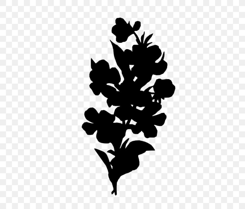 Flowering Plant Silhouette Font Leaf, PNG, 700x700px, Flower, Blackandwhite, Botany, Branch, Branching Download Free