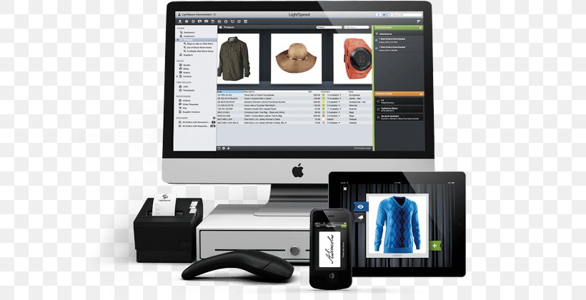 Point Of Sale Lightspeed Retail Sales POS Solutions, PNG, 600x420px, Point Of Sale, Brand, Communication, Communication Device, Ecommerce Download Free