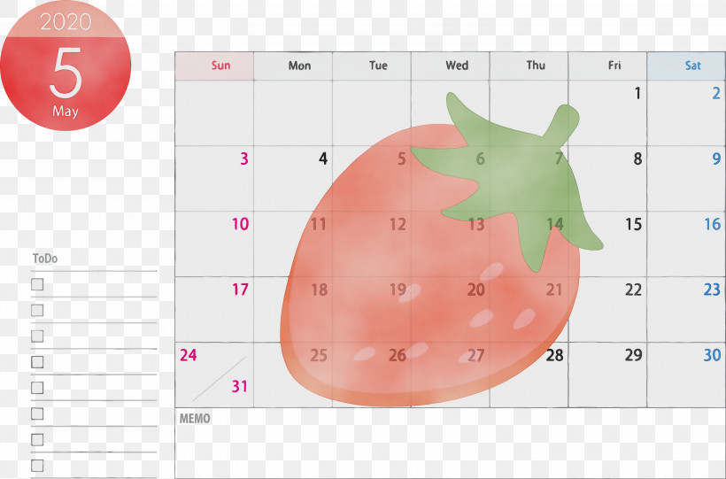 Strawberry, PNG, 3000x1982px, 2020 Calendar, May 2020 Calendar, Diagram, Fruit, May Calendar Download Free