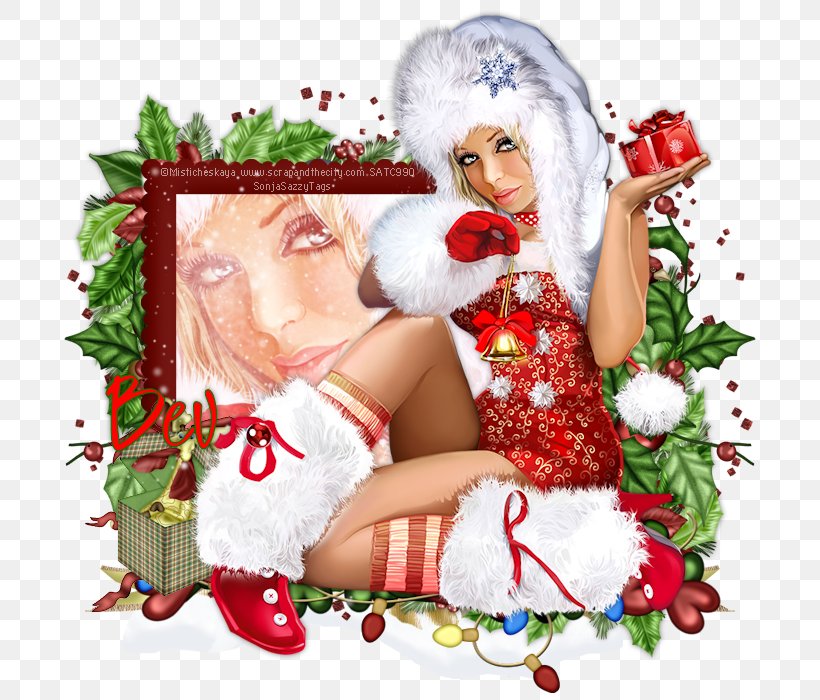 Christmas Ornament Santa Claus Art Flower, PNG, 700x700px, Christmas Ornament, Art, Christmas, Christmas Decoration, Fictional Character Download Free