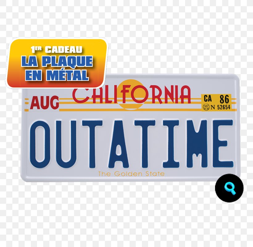 DeLorean Time Machine Back To The Future Vehicle License Plates Car, PNG, 800x800px, Delorean Time Machine, Area, Back To The Future, Back To The Future Part Iii, Banner Download Free