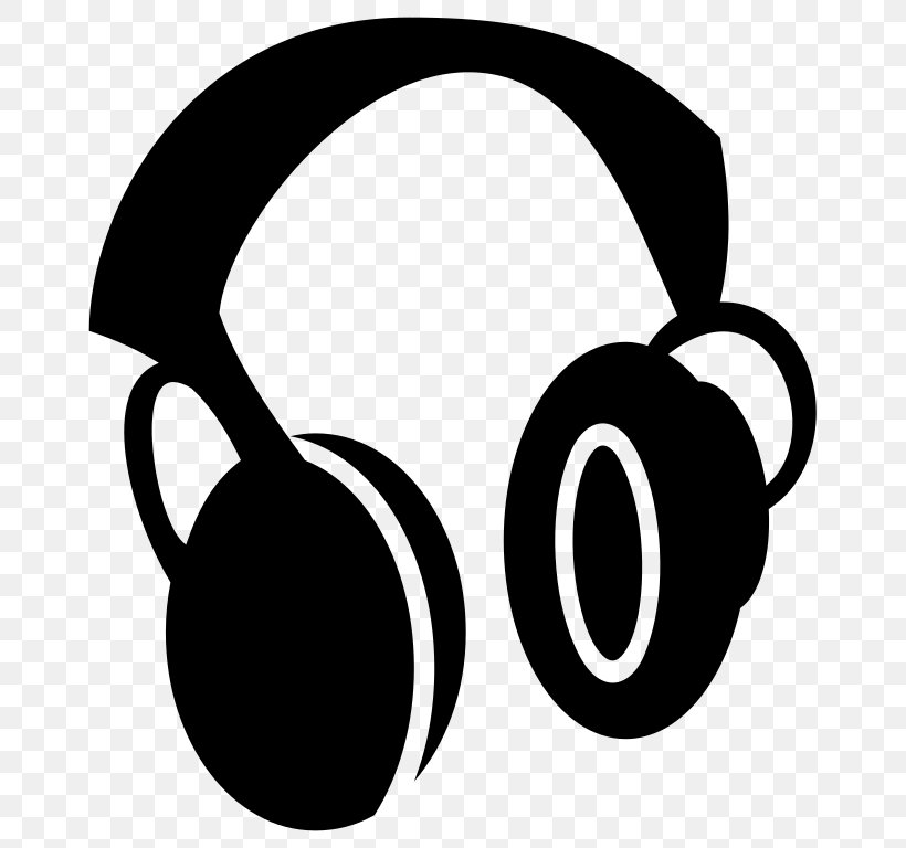 Headphones Clip Art, PNG, 768x768px, Headphones, Apple Earbuds, Audio, Audio Equipment, Black And White Download Free