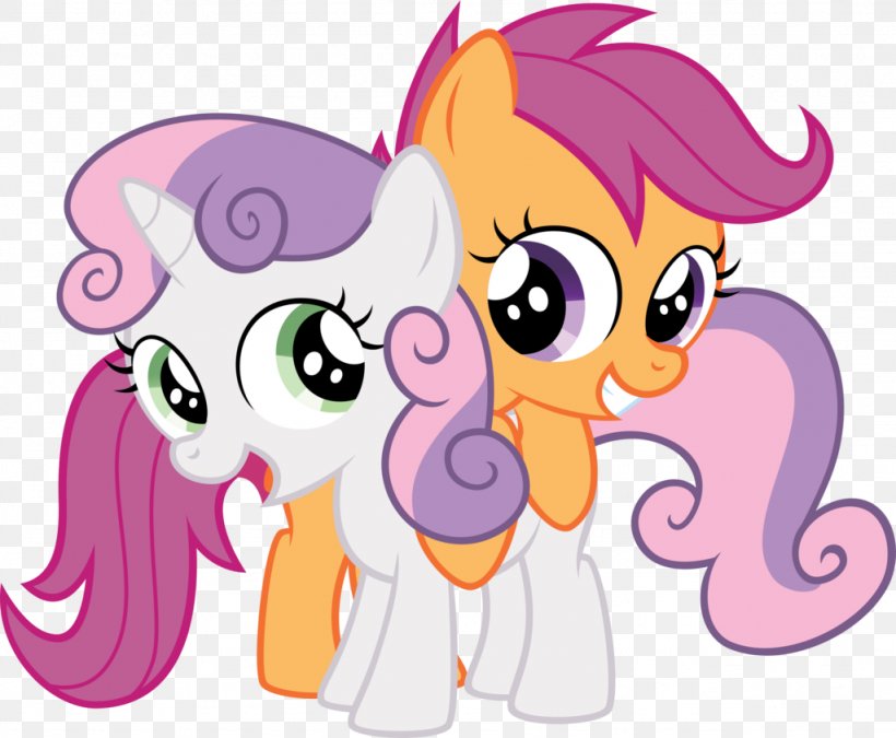 Sweetie Belle Scootaloo Apple Bloom Twilight Sparkle Pony, PNG, 1024x844px, Watercolor, Cartoon, Flower, Frame, Heart Download Free