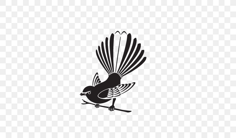 Bird New Zealand Fantail Clip Art Image Drawing, PNG, 640x480px, Bird, Art, Artist, Beak, Black And White Download Free