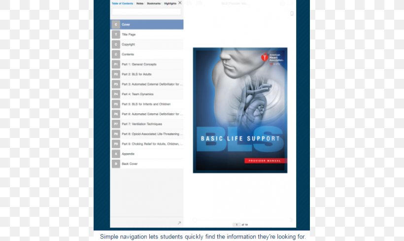 Basic Life Support (BLS) Provider Manual American Heart Association Cardiopulmonary Resuscitation, PNG, 650x489px, Basic Life Support, Advertising, American Heart Association, Automated External Defibrillators, Brand Download Free