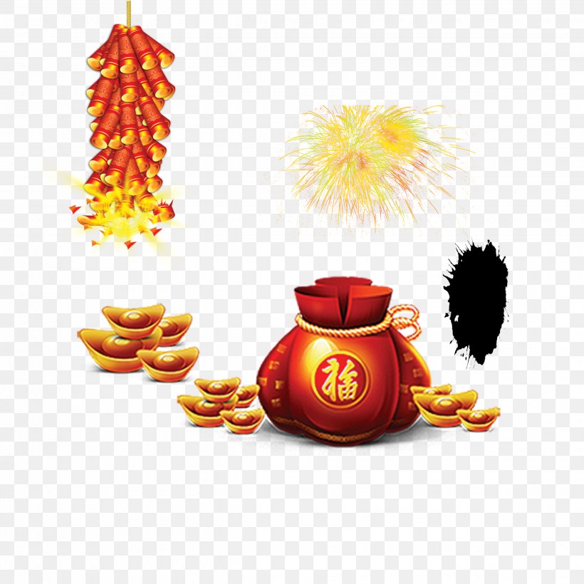Gold Download Chinese New Year Clip Art, PNG, 2480x2480px, Gold, Bag, Chinese New Year, Cup, Fukubukuro Download Free