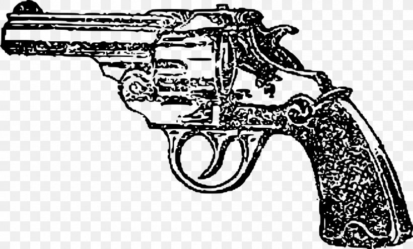 Revolver Firearm Trigger Pistol, PNG, 1000x604px, Revolver, Air Gun, Black And White, Clip, Firearm Download Free