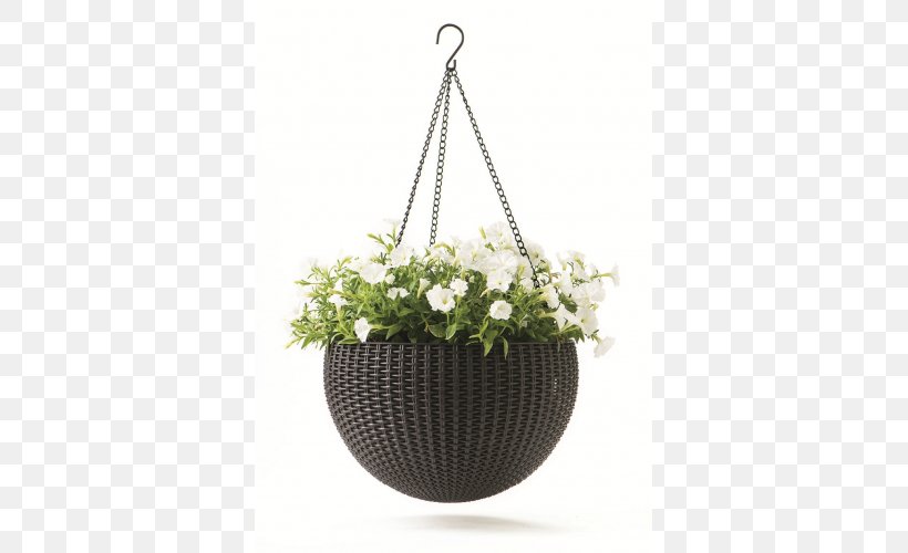 Flowerpot Hanging Basket Garden Plastic, PNG, 500x500px, Flowerpot, Basket, Clothes Hanger, Garden, Gardening Download Free