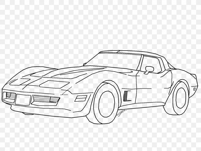 Car Corvette Stingray Chevrolet Corvette ZR1 (C6) Line Art, PNG, 1600x1200px, Car, Artwork, Automotive Design, Automotive Exterior, Black And White Download Free