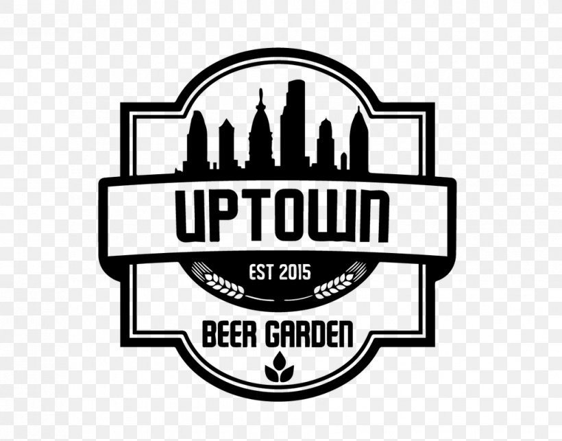 Uptown Beer Garden Open For 2018 Season Food Logo, PNG, 1019x800px, 2018, Beer, Beer Garden, Black And White, Brand Download Free