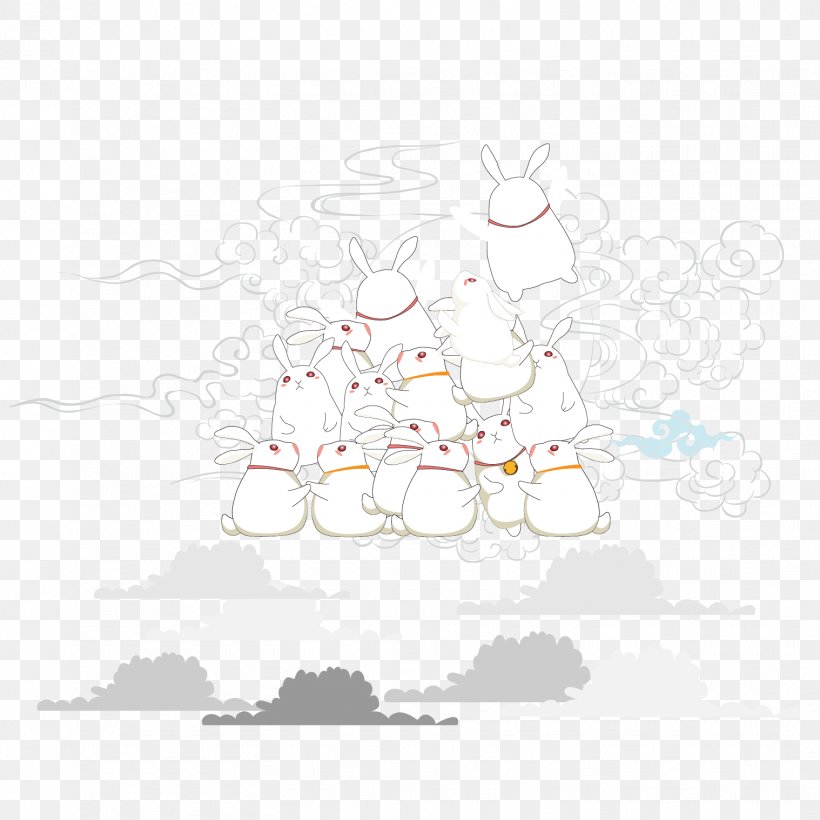Mid-Autumn Festival European Rabbit Illustration, PNG, 1518x1518px, Area, Animal, Cartoon, Illustration, Pattern Download Free