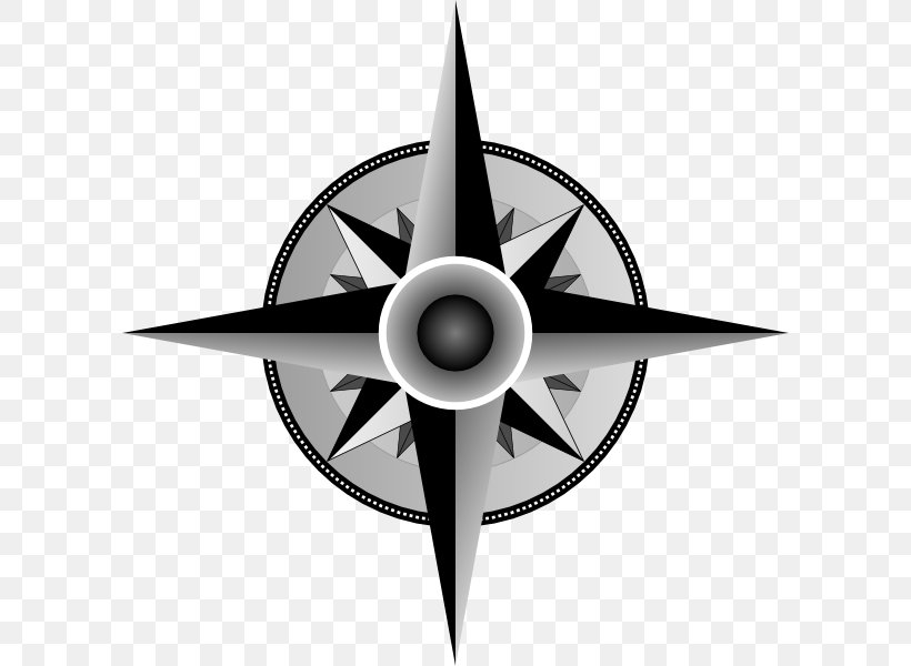 North T-shirt Compass Rose Clip Art, PNG, 600x600px, North, Black And White, Compass, Compass Rose, East Download Free