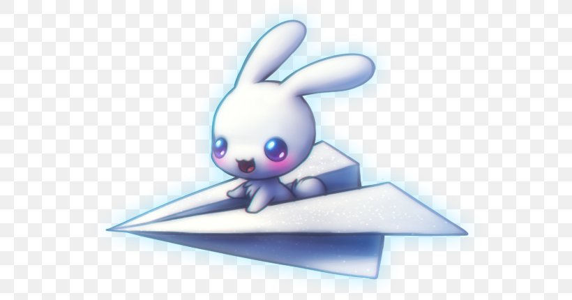 Paper Airplane Rabbit Kavaii Drawing, PNG, 603x430px, Watercolor, Cartoon, Flower, Frame, Heart Download Free
