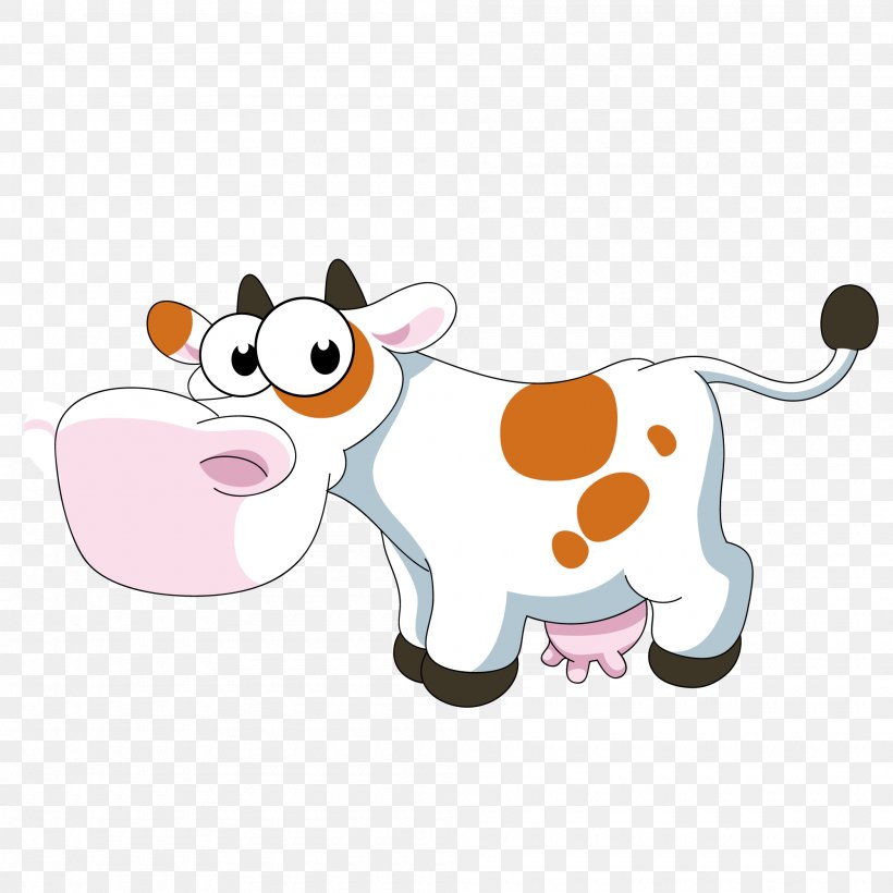 Cattle Cartoon Clip Art, PNG, 2000x2000px, Cattle, Animation, Cartoon, Cattle Like Mammal, Dairy Cattle Download Free