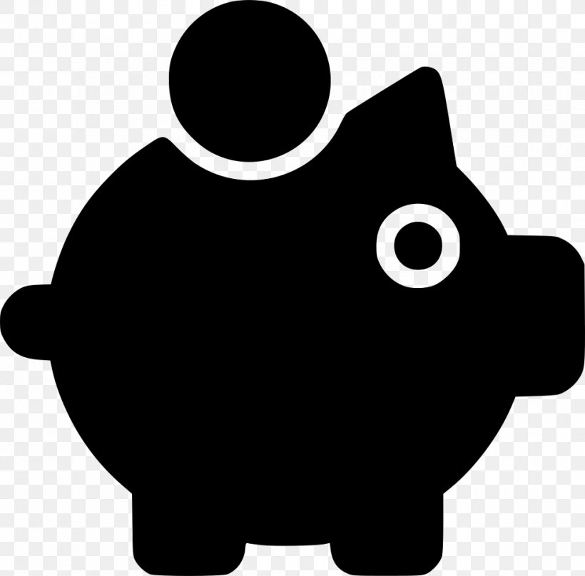 Piggy Bank Money Saving Silhouette, PNG, 980x966px, Piggy Bank, Bank, Black, Black And White, Carnivoran Download Free
