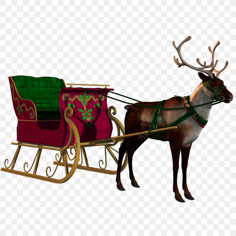 Santa Claus Village Reindeer Sled Christmas, PNG, 1500x1500px, Santa Claus, Advent, Advent Calendars, Antler, Cart Download Free