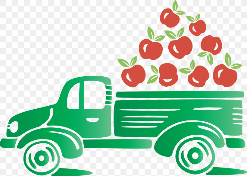 Apple Truck Autumn Fruit, PNG, 3000x2133px, Apple Truck, Area, Autumn, Cartoon, Fruit Download Free