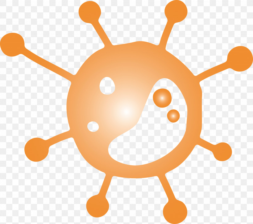 Bacteria Germs Virus, PNG, 2999x2654px, Bacteria, Cartoon, Germs, Line, Orange Download Free