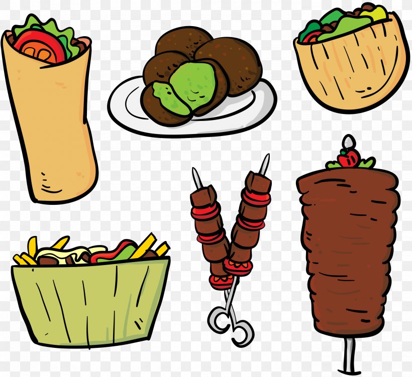 Fast Food Junk Food Shawarma Take-out, PNG, 2785x2553px, Fast Food, Artwork, Cartoon, Cheeseburger, Cuisine Download Free