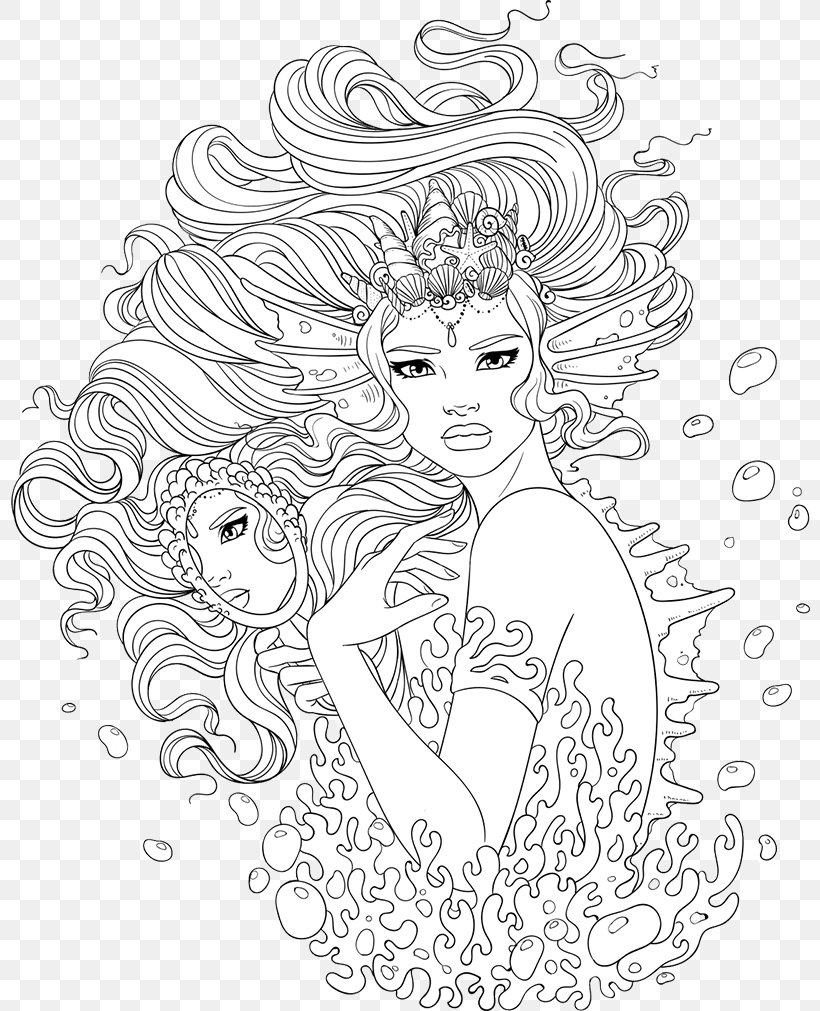 Coloring Book Adult Black And White Woman Drawing, PNG, 800x1011px, Watercolor, Cartoon, Flower, Frame, Heart Download Free