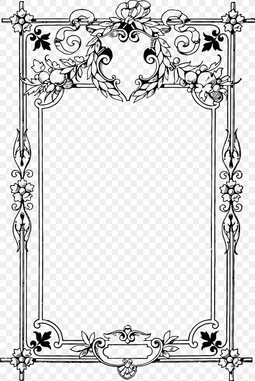 Borders And Frames Coloring Book Child Clip Art, PNG, 1958x2924px, Borders And Frames, Area, Art, Black And White, Child Download Free