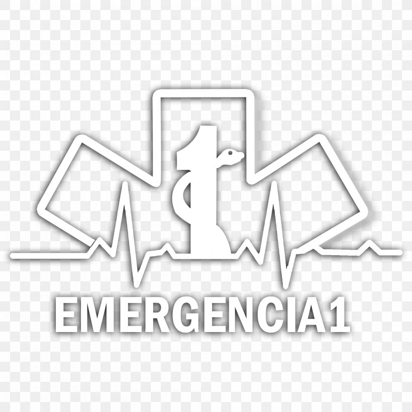 Emergência 1 Treinamentos Brand Logo Product Design, PNG, 2000x2000px, Brand, Area, Black And White, Emergency Department, First Aid Supplies Download Free
