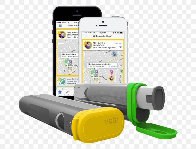Aterica Digital Health Epinephrine Autoinjector Allergy Mobile Phones, PNG, 800x622px, Epinephrine Autoinjector, Adrenaline, Allergy, Autoinjector, Communication Device Download Free