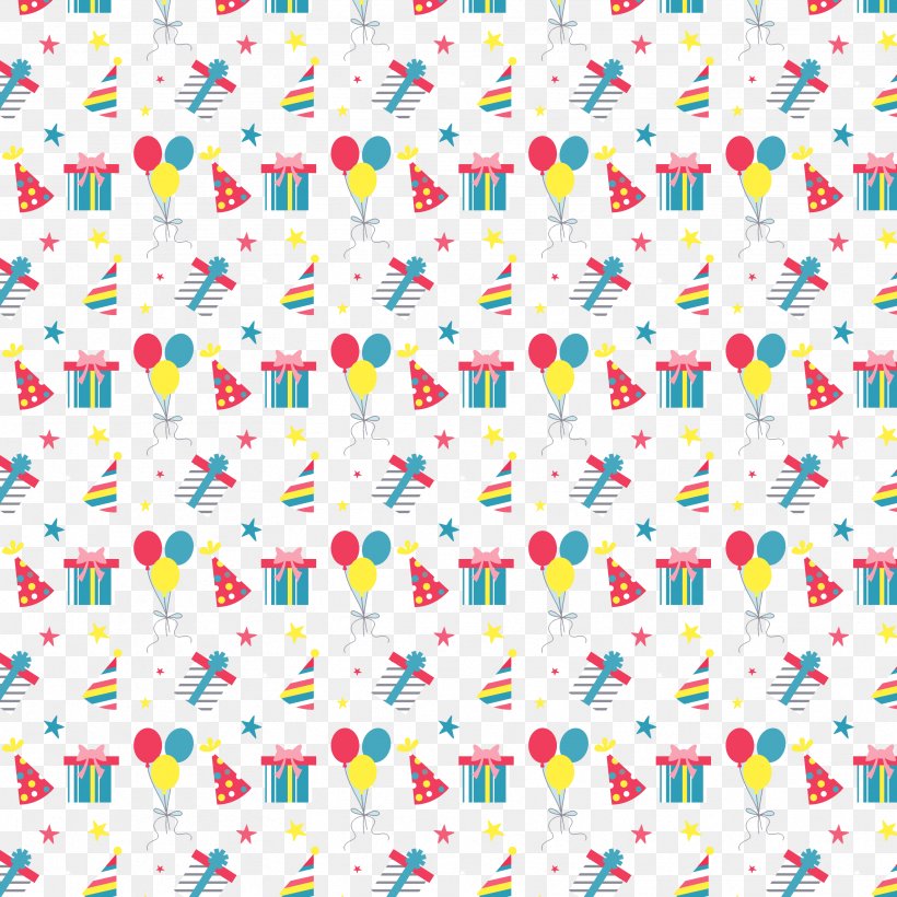 Cartoon Birthday Elements Seamless Background Vector, PNG, 3333x3333px, Elements Hong Kong, Area, Balloon, Birthday, Cartoon Download Free