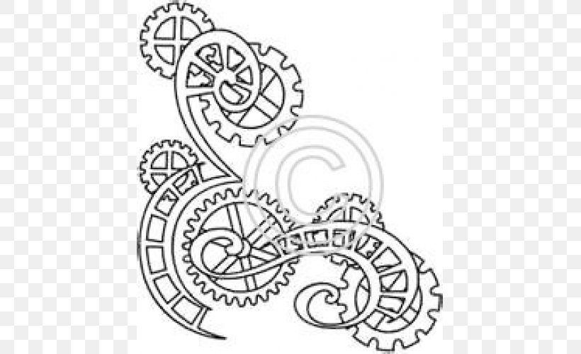 Line Art Drawing Clockwork, PNG, 500x500px, Line Art, Area, Art, Arts, Black And White Download Free