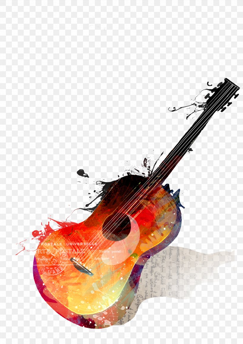 Watercolor Painting Guitar Musical Instrument Drawing, PNG, 3508x4961px, Watercolor, Cartoon, Flower, Frame, Heart Download Free
