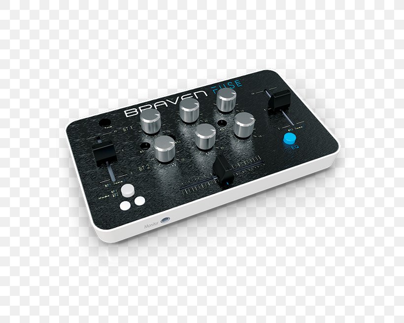 Audio Mixers Sound Braven Fuse Wireless Bluetooth Audio Mixer Equalization, PNG, 655x655px, Audio Mixers, Audio, Audio Signal, Disc Jockey, Electronic Device Download Free