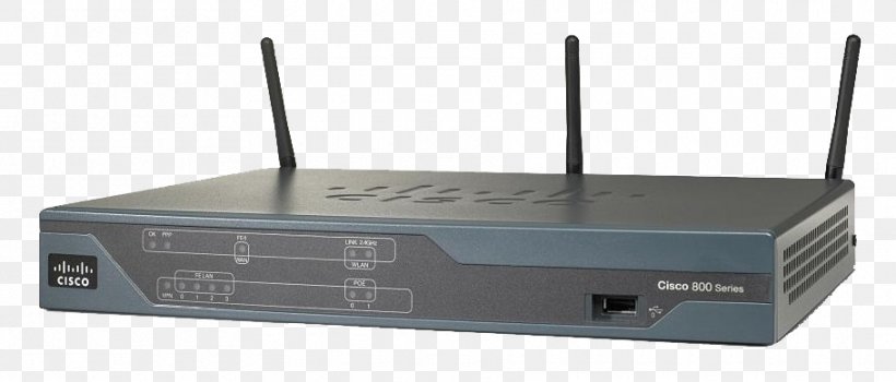 Wireless Router Cisco Systems IEEE 802.11n-2009 Cisco 881W, PNG, 910x389px, Router, Cisco Systems, Electronics, Ethernet, Ieee 80211 Download Free