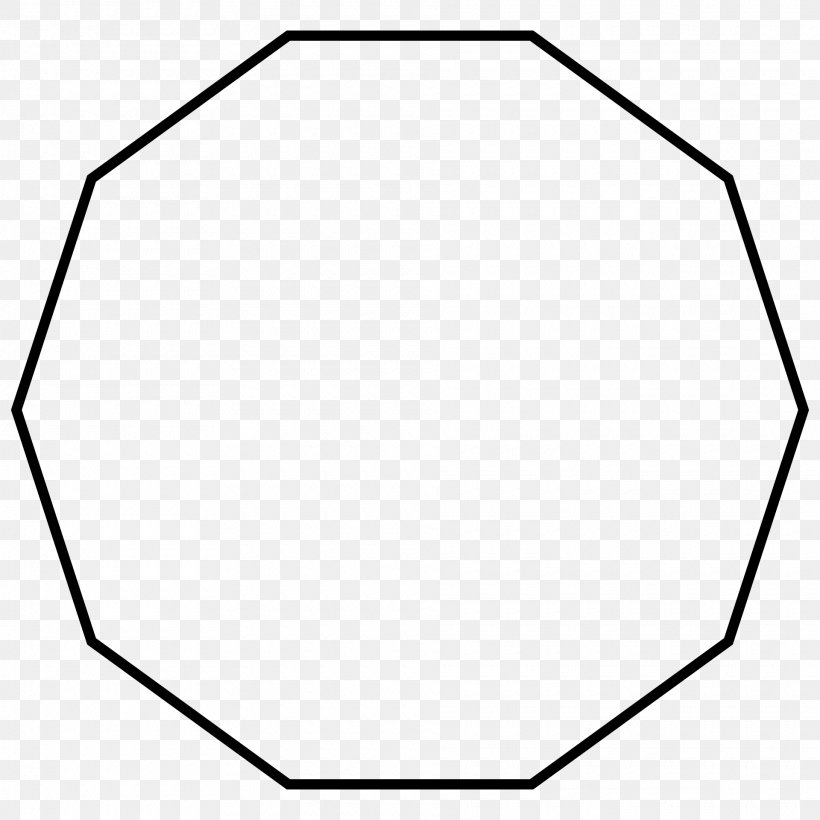 Dodecagon Regular Polygon Internal Angle, PNG, 1920x1920px, Decagon, Area, Black, Black And White, Concave Polygon Download Free