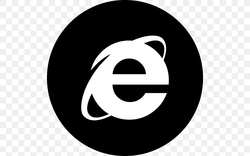 Internet Explorer 10 Internet Explorer 11 Microsoft, PNG, 512x512px, Internet Explorer, Black, Black And White, Brand, Computer Software Download Free