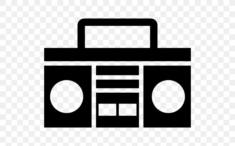 Boombox Clip Art, PNG, 512x512px, Boombox, Area, Black, Black And White, Brand Download Free