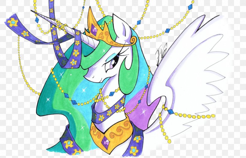 Clip Art Princess Celestia Illustration Fan Art Graphic Design, PNG, 900x579px, Watercolor, Cartoon, Flower, Frame, Heart Download Free