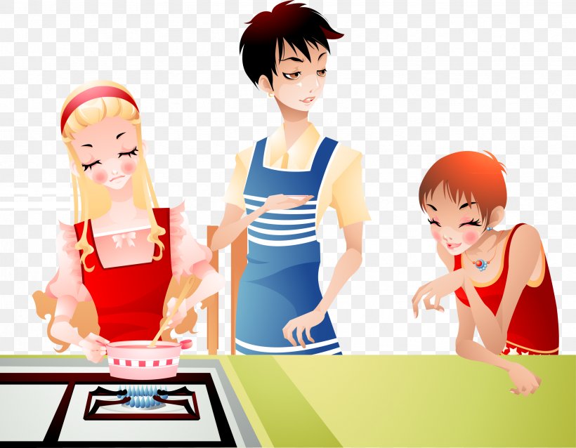 Child Cartoon Cooking Illustration, PNG, 2467x1922px, Watercolor, Cartoon, Flower, Frame, Heart Download Free