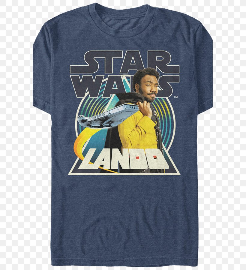 Lando Calrissian T-shirt Chewbacca Han Solo Star Wars, PNG, 600x900px, Lando Calrissian, Active Shirt, Blue, Brand, Chewbacca Download Free