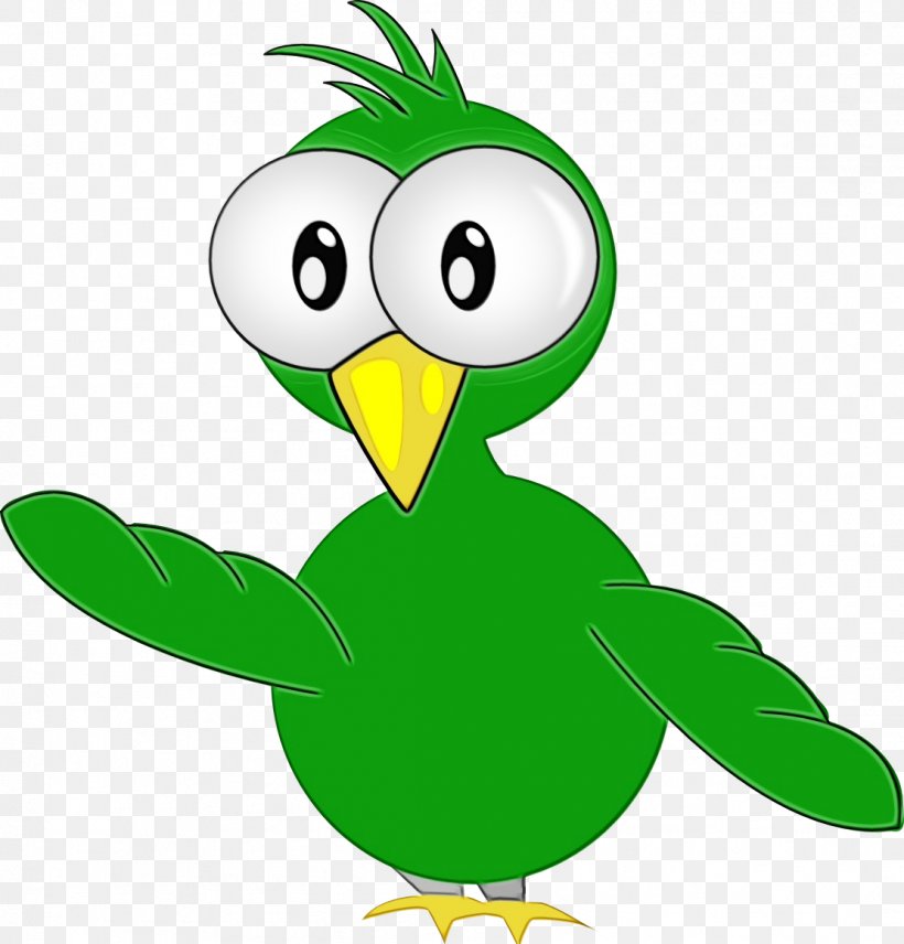 Bird Green Beak Cartoon Yellow, PNG, 1111x1161px, Watercolor, Beak, Bird, Cartoon, Flightless Bird Download Free