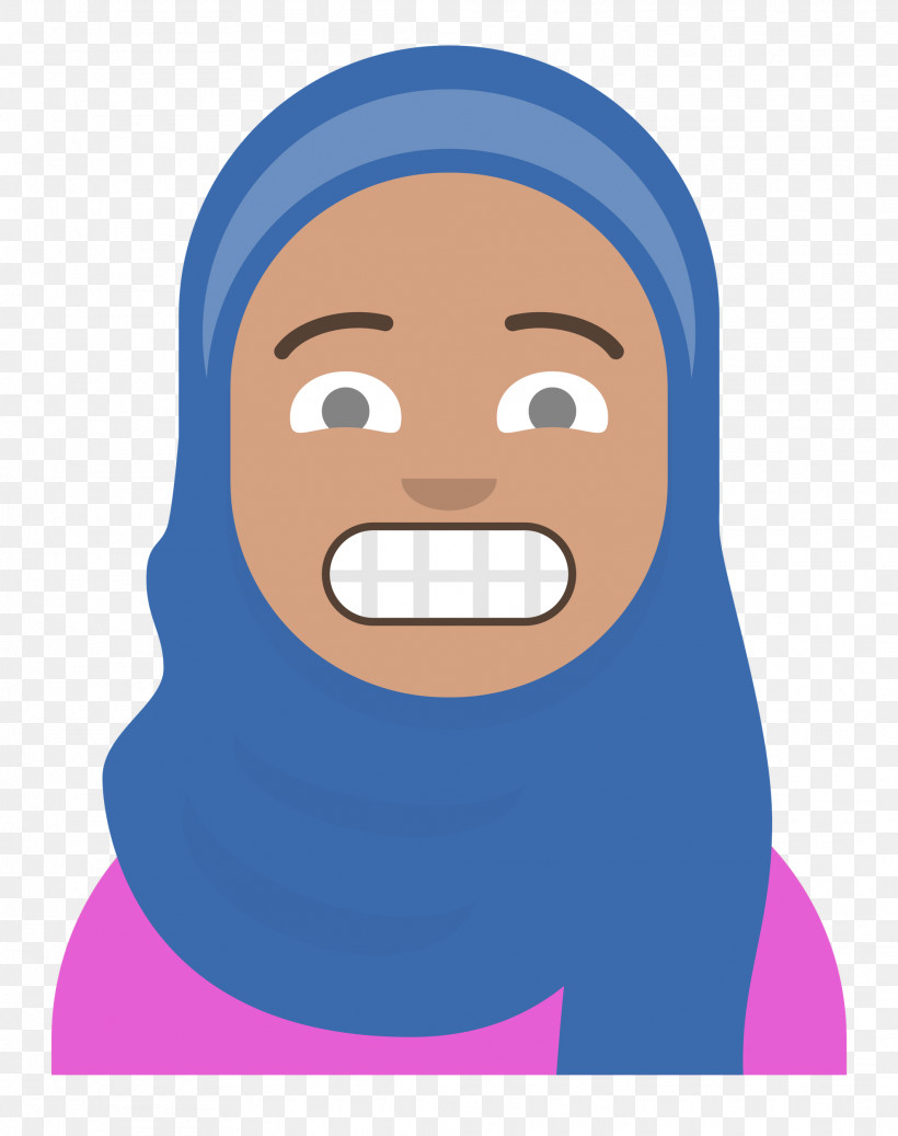 Hijab Avatar, PNG, 1976x2500px, Face, Electric Blue M, Facial Hair, Forehead, Smile Download Free