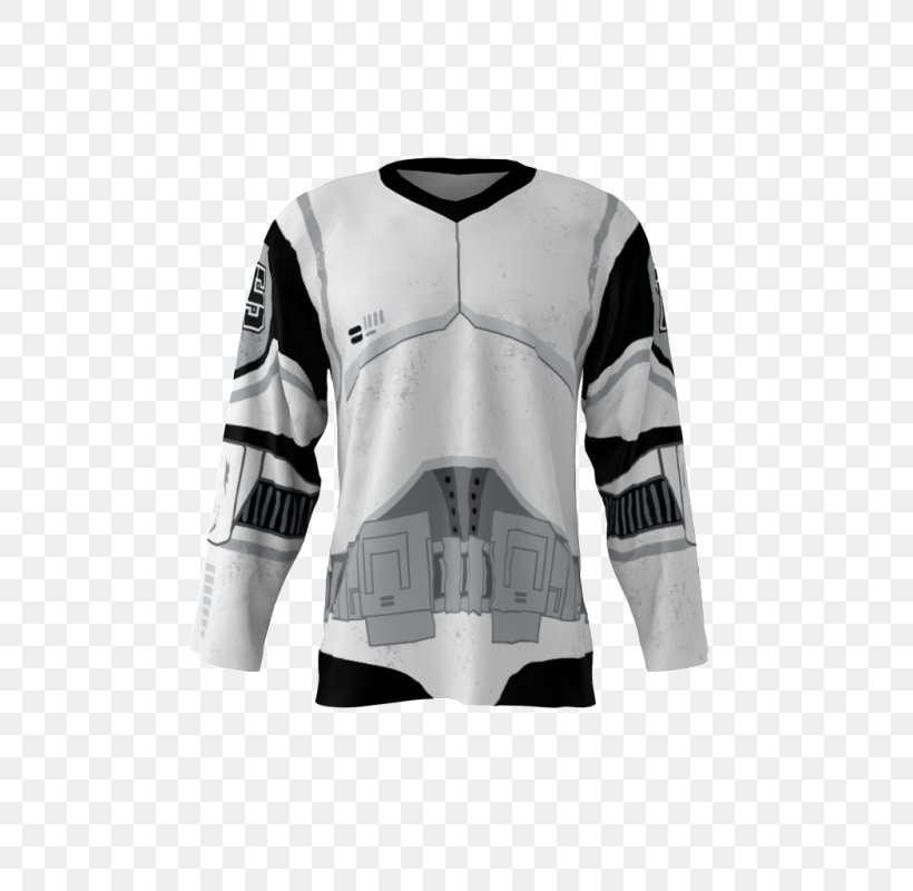 Hockey Jersey Sweater National Hockey League Stormtrooper, PNG, 800x800px, Jersey, Baseball Uniform, Black, Clothing, Cycling Jersey Download Free