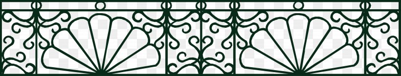 Iron Fence, PNG, 3573x682px, Iron, Black And White, Fence, Forging, Home Fencing Download Free